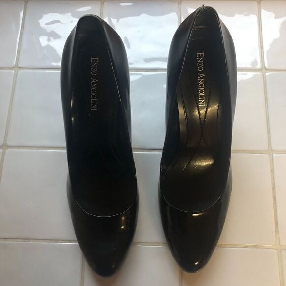 ENZO ANGIOLINI BLACK patent leather stacke… - Picture 3 of 8